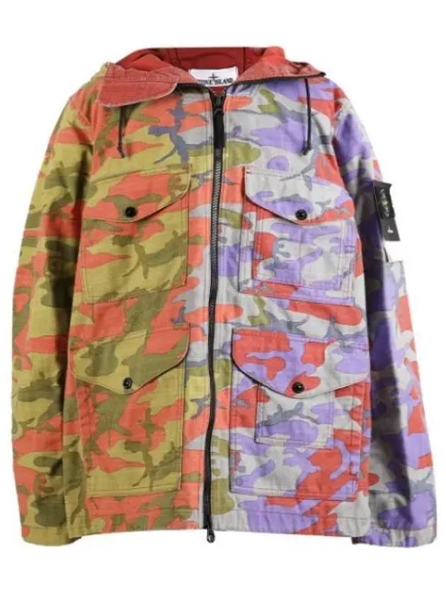 Heritage Camo Ripstop Nylon Watro Down Zip-up Jacket Brick - STONE ISLAND - BALAAN 2