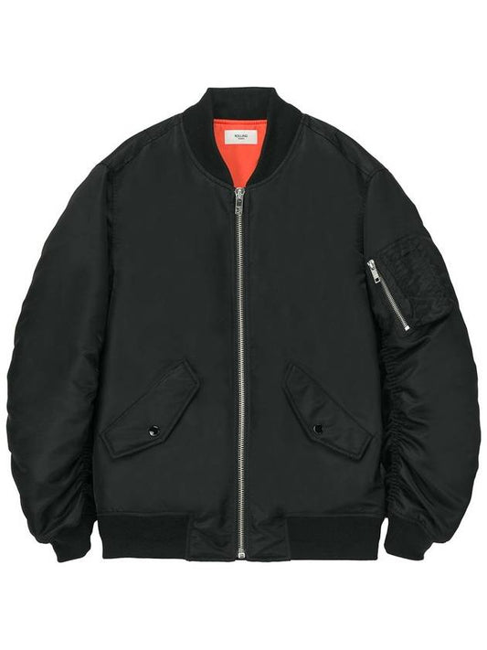 Zip Pocket Bomber Jacket Black - ROLLING STUDIOS - BALAAN 1