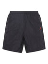 Heart Logo Swim Shorts Black - AMI - BALAAN 1