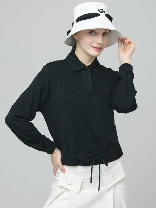 Shirt Collar Banding Black Sweatshirt DO6222TS05-1 - DOYOUKNOWMC GOLF WEAR - BALAAN 2