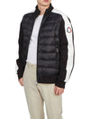 Logo Patch Nylon Padded Cardigan Black - MONCLER - BALAAN 7