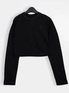 Women s Long Sleeve Cropped T Shirt Black M241TS18720B - WOOYOUNGMI - BALAAN 3