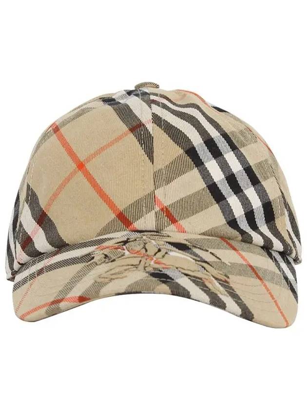 Vintage Check Base Ball Cap Beige - BURBERRY - BALAAN 4