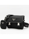 Re-Nylon Saffiano Leather Cross Bag Black - PRADA - BALAAN 2