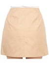 Women's Trench Mini Cotton Gabardine A-Line Skirt Pale Nude - BURBERRY - BALAAN 10