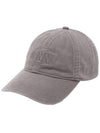 Embroidered Logo Ball Cap Frost Grey - GANNI - BALAAN 1