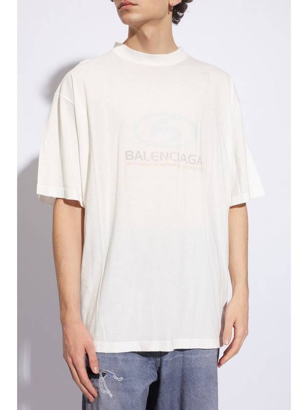 Surfer Medium Fit Short Sleeve T-Shirt White - BALENCIAGA - BALAAN 3