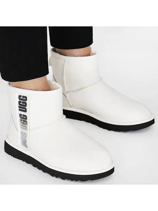 Women's Classic Mini II Side Logo Winter Boots Ultra Matte White - UGG - BALAAN 2