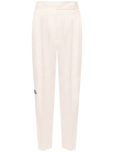 location print straight pants white - BURBERRY - BALAAN 1