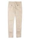 Mid-Rise Cotton Straight Pants Beige - AMI - BALAAN 3