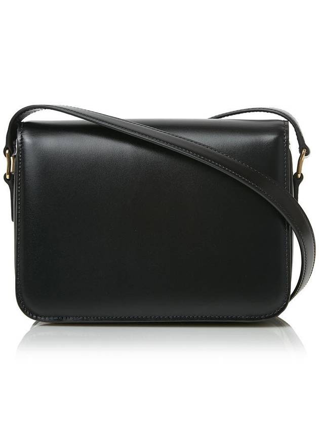 Teen Triomphe Shiny Calfskin Cross Bag Black - CELINE - BALAAN 3