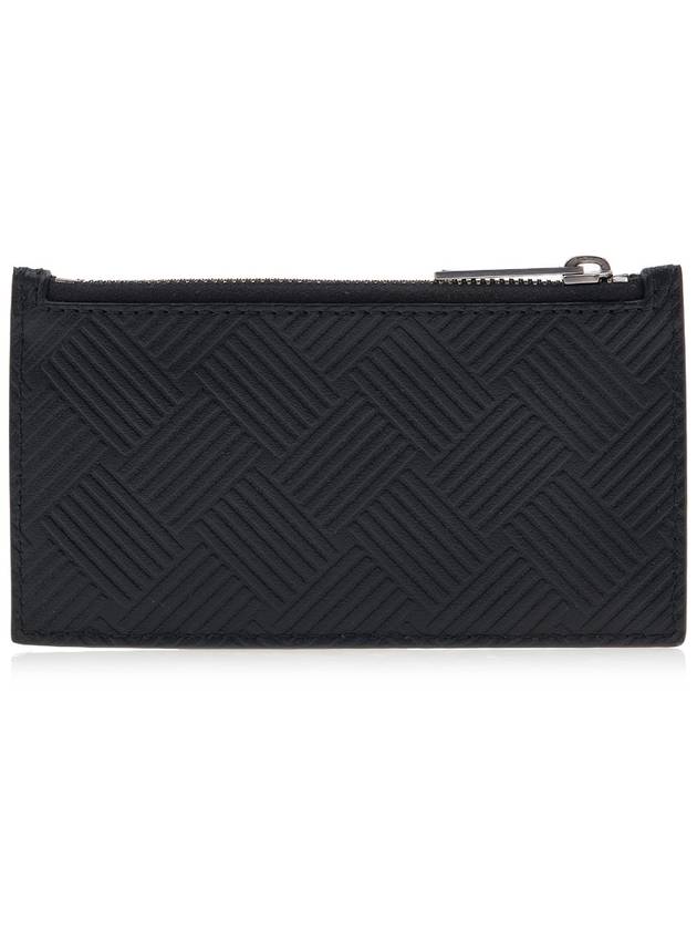 Weaving Pattern Zipper Card Wallet Black - BOTTEGA VENETA - BALAAN 4