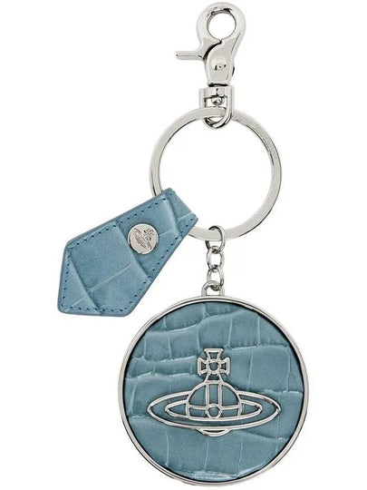 ORB Logo Charm Crocodile Skin Metal Key Ring Blue - VIVIENNE WESTWOOD - BALAAN 2