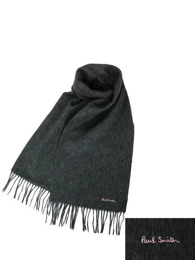 Simple logo wool muffler dark gray M1A 933D A504 - PAUL SMITH - BALAAN 1