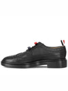 Women's Peple Grain 3 Bow Long Wing Derby Black - THOM BROWNE - BALAAN.