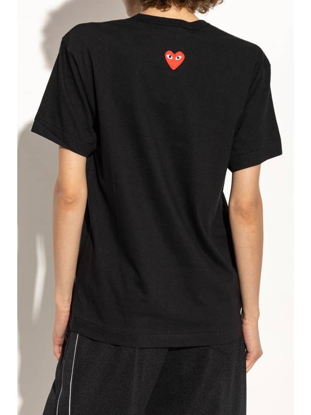 Heart Patch Short Sleeve T Shirt Black - COMME DES GARCONS PLAY - BALAAN 5