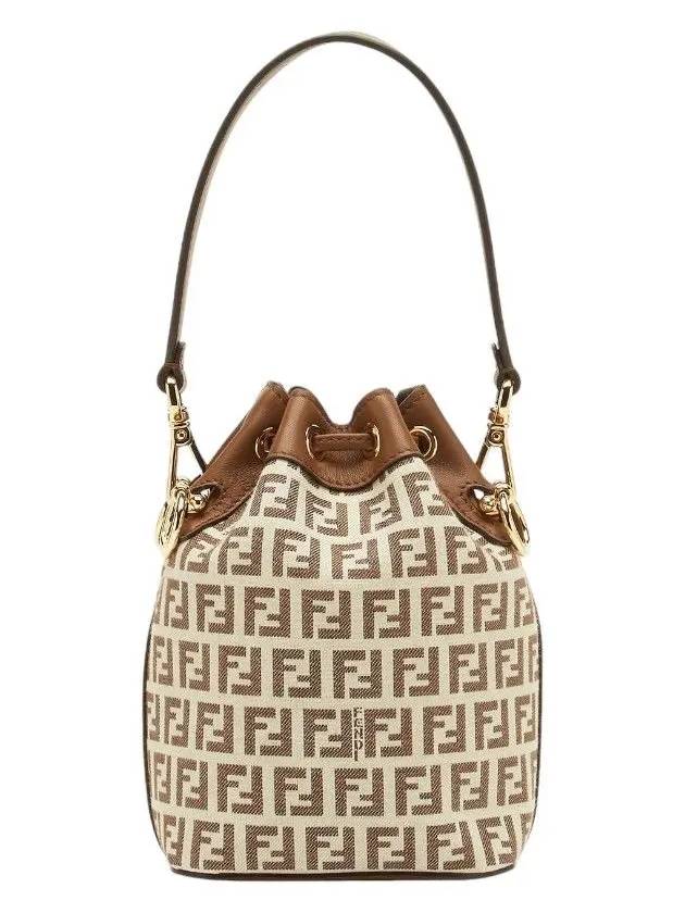 Mon Tresor FF Motif Bucket Bag Brown - FENDI - BALAAN 2