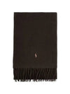 PC0476 200 Pony Embroidery Recycled Wool Muffler Scarf - POLO RALPH LAUREN - BALAAN 3