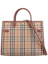 Vintage Check Two-Handle Title Medium Shoulder Bag Beige - BURBERRY - BALAAN 3