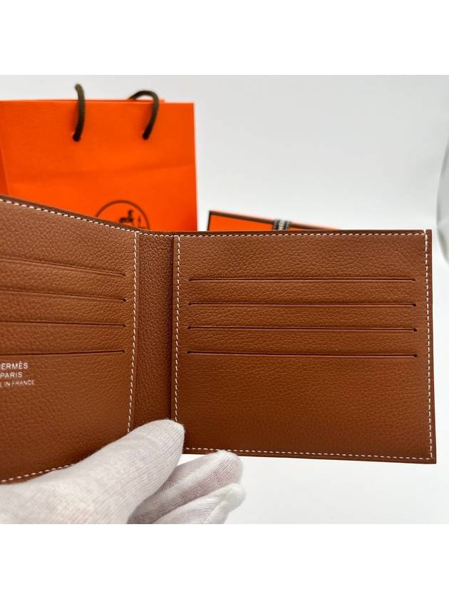 Citizen Twill Compact Card Wallet Gold Sun - HERMES - BALAAN 8