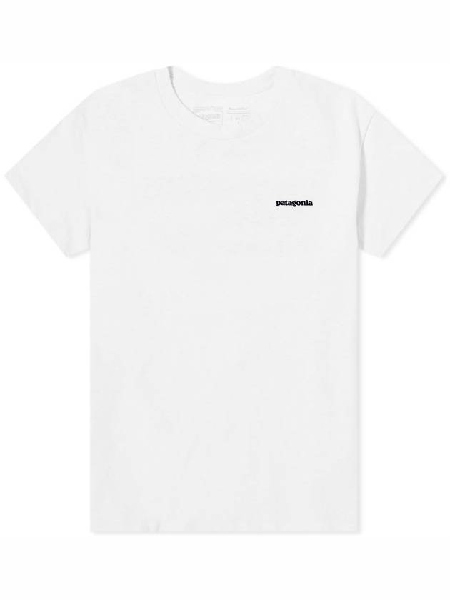 Women's P 6 Logo Short Sleeve T-Shirt White - PATAGONIA - BALAAN 1