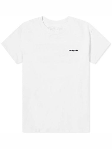 Women's P 6 Logo Short Sleeve T-Shirt White - PATAGONIA - BALAAN 1