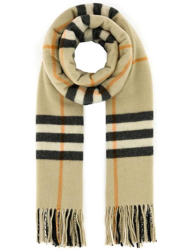 Wide Check Cashmere Scarf Beige - BURBERRY - BALAAN 2