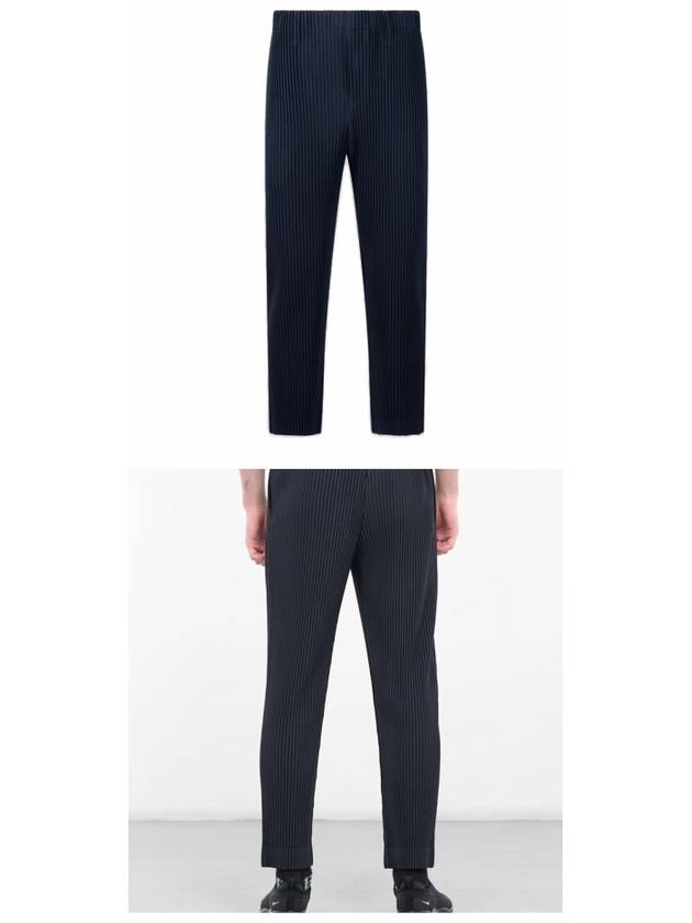 Pleated Straight Pants Navy - ISSEY MIYAKE - BALAAN 5