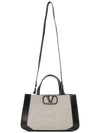 V Logo Signature Tote Bag Black - VALENTINO - BALAAN 8