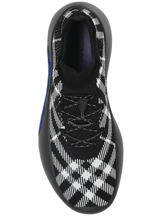 Check Knit Neptune Low Top Sneakers Eclipse - BURBERRY - BALAAN 7