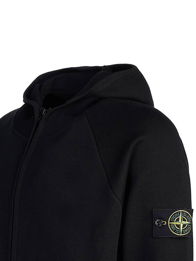 Wappen Patch Cotton Hooded Jacket Black - STONE ISLAND - BALAAN 6