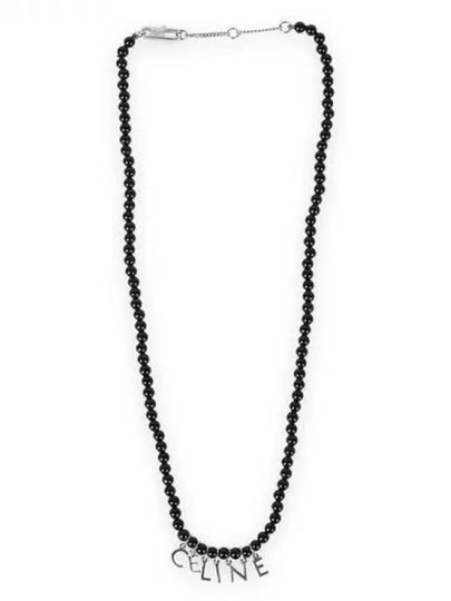 Monochroms Beads Necklace Black - CELINE - BALAAN 2