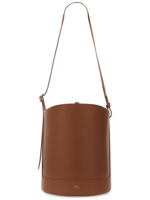 Ana Leather Shoulder Bag Hazelnut - A.P.C. - BALAAN 3