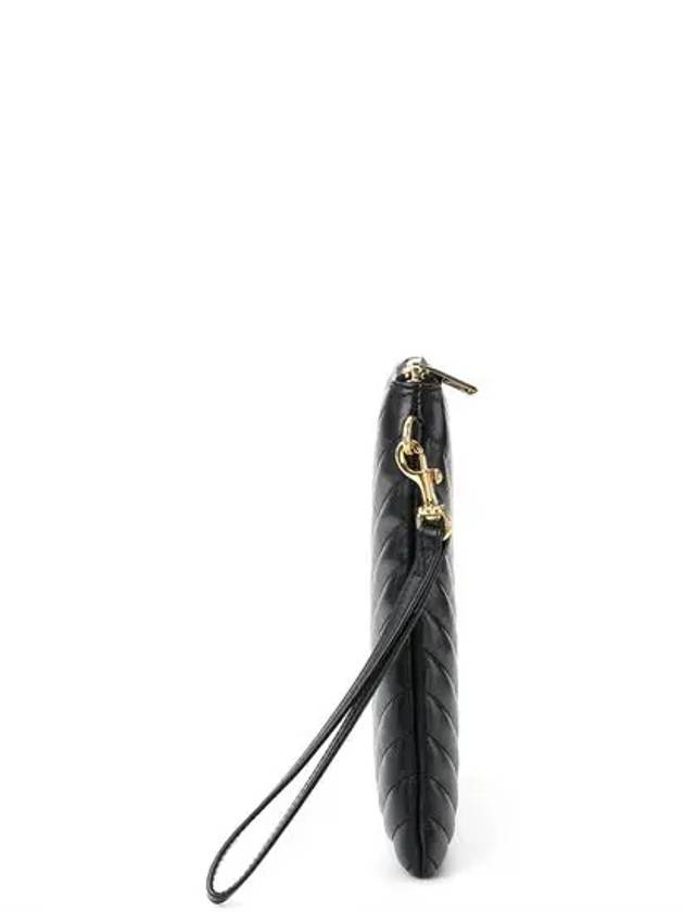 Gold Monogram Matelasse Clutch Bag Black - SAINT LAURENT - BALAAN 3