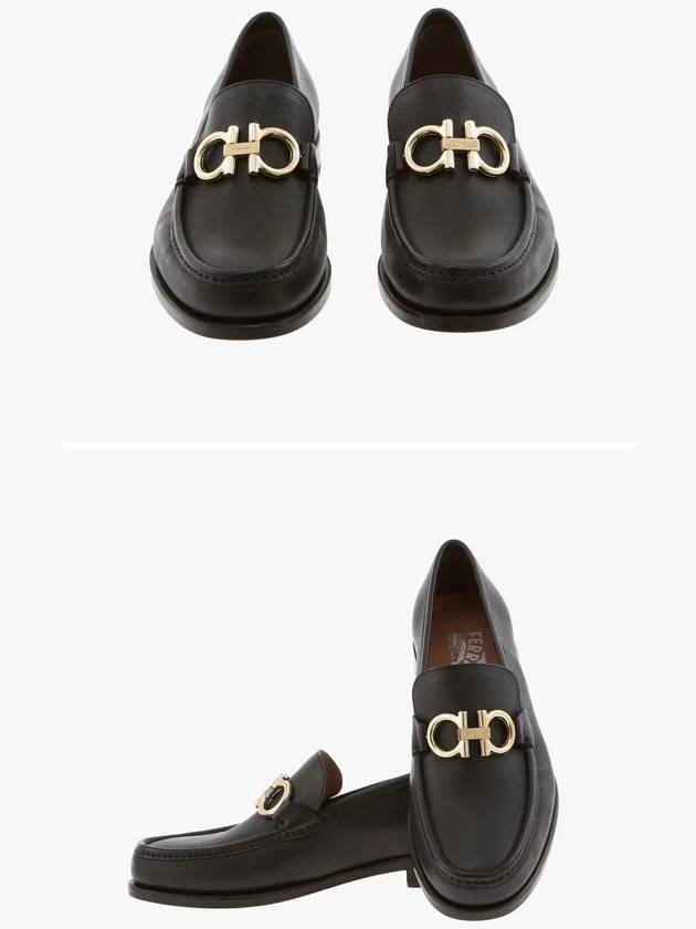 Rolo Gancini Loafers Black - SALVATORE FERRAGAMO - BALAAN 4