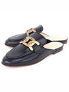 Metal Chain Leather Mule Black - TOD'S - BALAAN 2