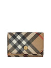 Check Half Wallet Beige - BURBERRY - BALAAN 1