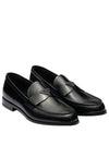 Brushed Leather Loafers Black - PRADA - BALAAN 3