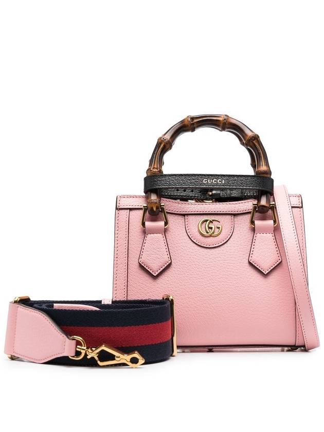 Diana Bamboo Handle Mini Leather Tote Bag Pink - GUCCI - BALAAN 6