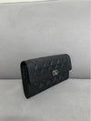 Boy long wallet snap caviar black vintage silver cabinet A80286 - CHANEL - BALAAN 5