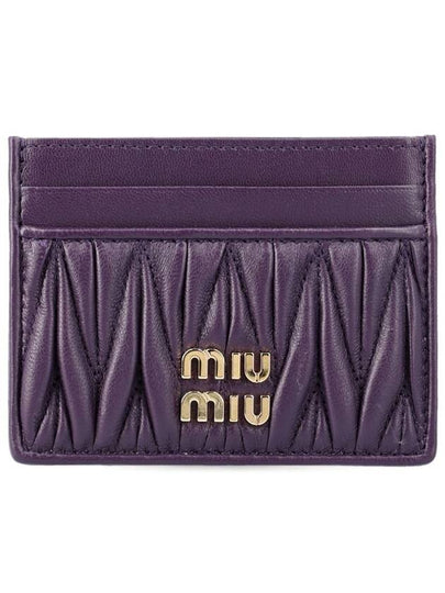 Materasse Nappa Leather Card Wallet Violet - MIU MIU - BALAAN 2