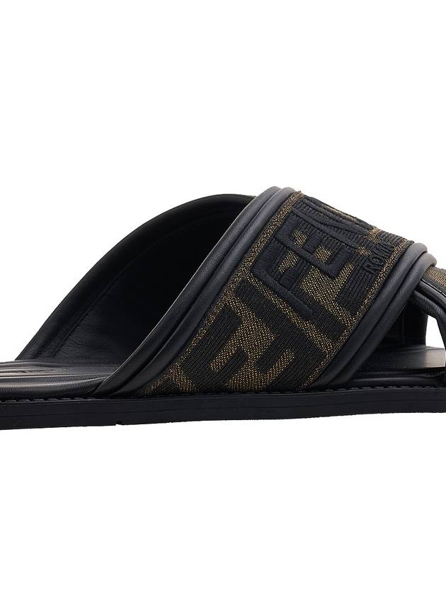 FF Logo Slipper Brown - FENDI - BALAAN 11