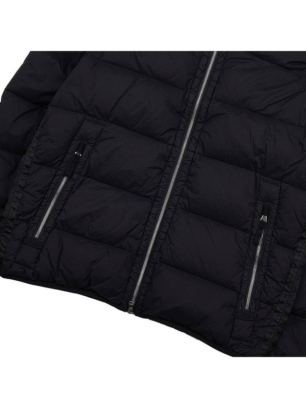 Seamless Logo Nylon Hooded Padded Jacket Black - STONE ISLAND - BALAAN 8