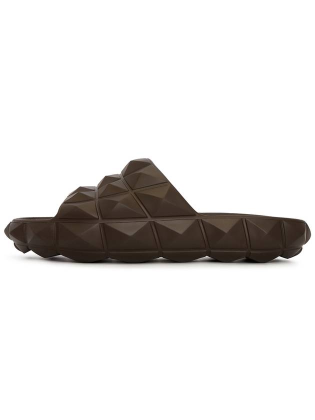 Roman Studded Turtle Slippers Brown - VALENTINO - BALAAN 5