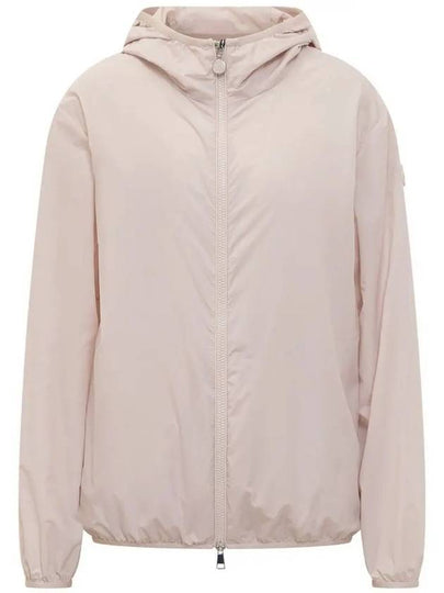 Fegeo Logo Patch Zip Up Hoodie Light Pink - MONCLER - BALAAN 2