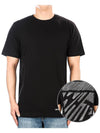 Scrubble Diag Slim Short Sleeve T-Shirt Black - OFF WHITE - BALAAN 2