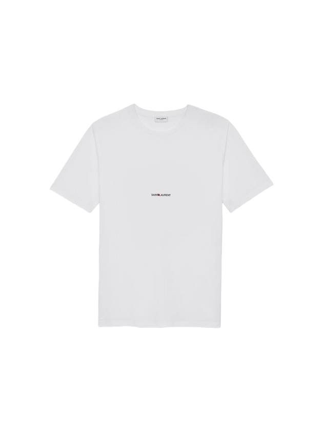 Rive Gauche Short Sleeve T-Shirt White - SAINT LAURENT - BALAAN 2