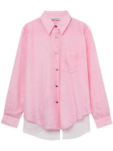 Apron Cotton Silk Shirt Pink - OUR LEGACY - BALAAN 1