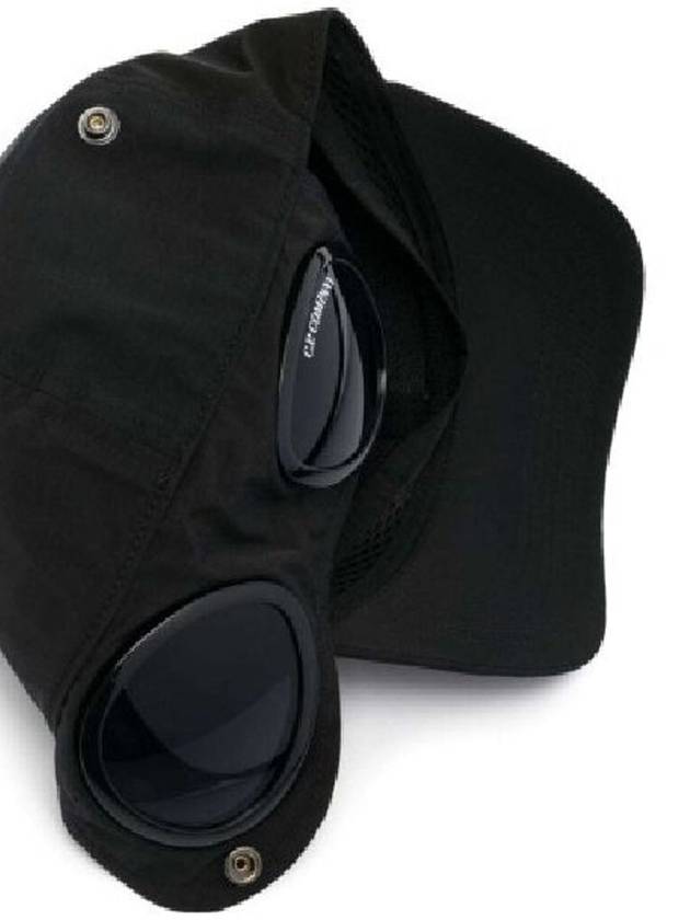 Chrome R Goggles Ball Cap Black - CP COMPANY - BALAAN 5