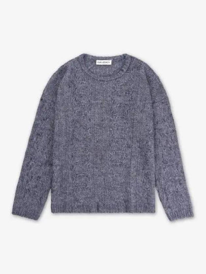 Popover round neck knit top stormy blue - OUR LEGACY - BALAAN 2